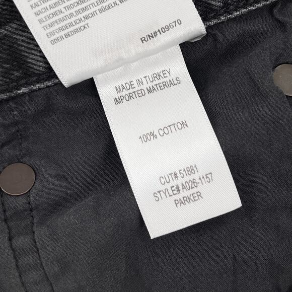 AGOLDE Parker High Rise Cutoff Denim Shorts Crash Faded Black Wash Size 29 - Picture 4 of 5